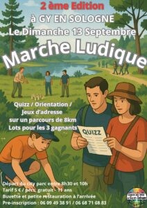Affiche randonnée Gy en Sologne dimanche 13 septembre 2026