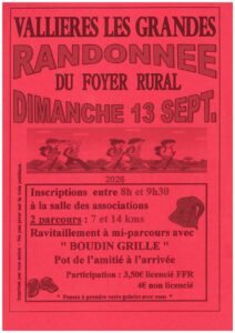 Affiche randonnée Vallières les Grandes dimanche 13 septembre 2026
