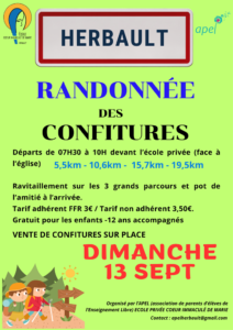 Affiche randonnée Herbault dimanche 13 septembre 2026