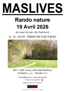 affiche randonnée Maslives dimanche 19 avril 2026