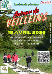 Affiche randonnée Veilleins dimanche 19 avril 2026