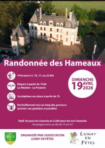 Affiche randonnée Lunay dimanche 19 avril 2026