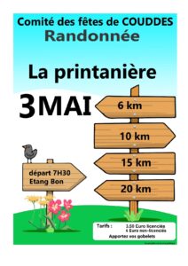 Affiche randonnée Couddes dimanche 3 mai 2026