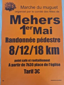 Affiche randonnée Méhers vendredi 1er mai 2026