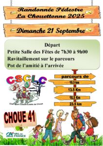 Affiche randonnée Choue du dimanche 21 septembre