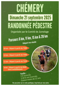 Affiche randonnée Chémery du dimanche 21septembre