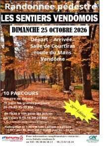 Affiche randonnée Vendôme dimanche 25 octobre