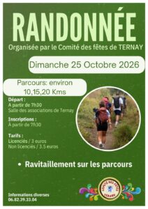 Affiche randonnée Ternay dimanche 25 octobre 