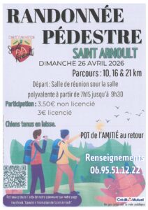 affiche randonnée Saint Arnoult dimanche 26 avril 2026