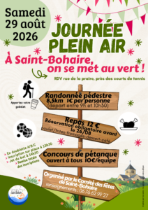 Affiche randonnée Saint-Bohaire samedi 29 août 2026