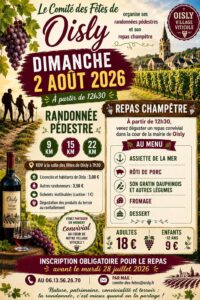 Affiche randonnée Oisly dimanche 2 août 2026
