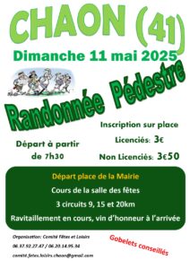 Affiche randonnée Chaon dimanche 11 mai 2025