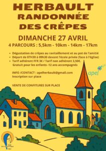 Affiche randonnée Herbault du dimanche 27 avril 2025