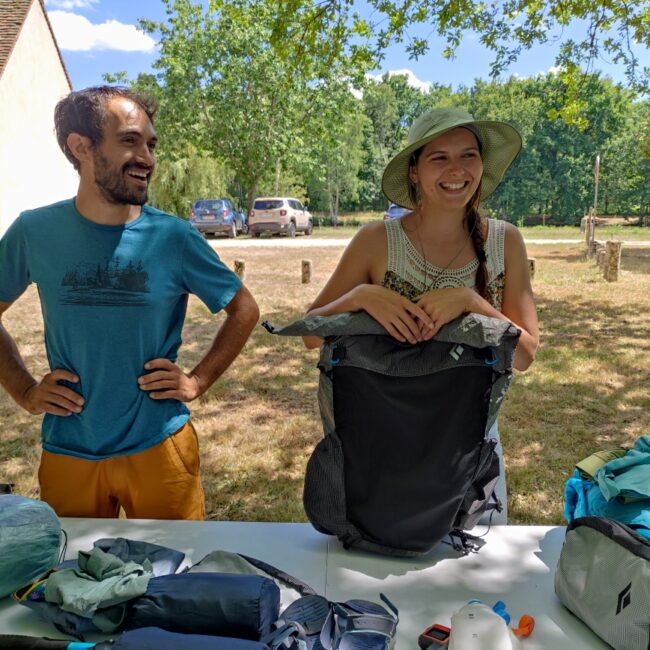 Pot de départ de Marie à la Ferté Saint Cyr, présentation des sacs